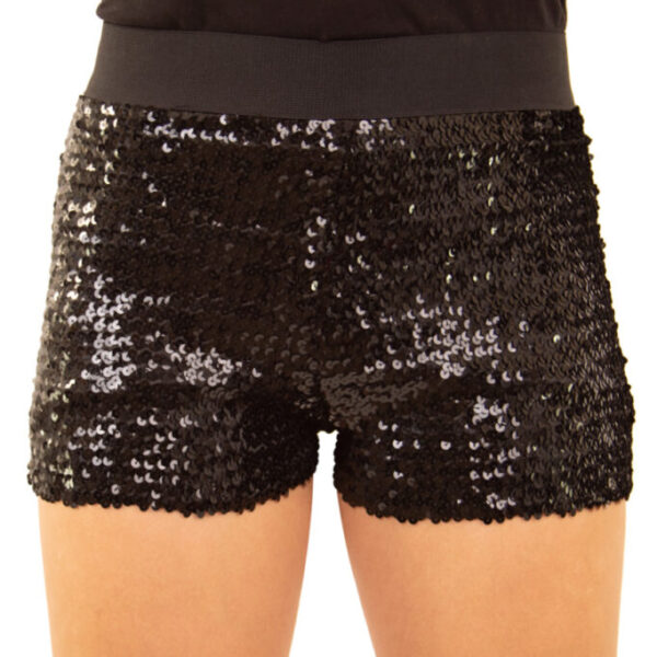 Hotpants met pailletten zwart