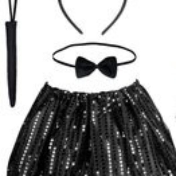 Verkleedsetje kat luxe met tulle rok, haarband, strikje en staart