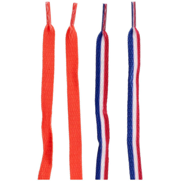 Schoenveters - Oranje/RoodWitBlauw - 2 setjes - 91 cm