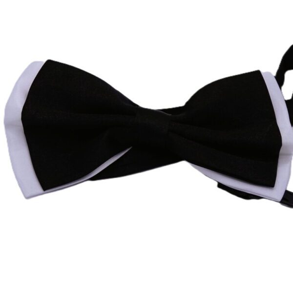 Strik satijn zwart/wit