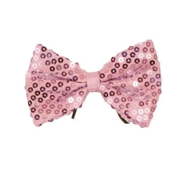 Strik met pailletten roze