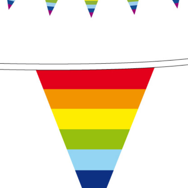 Vlaggenlijn regenboog 10m