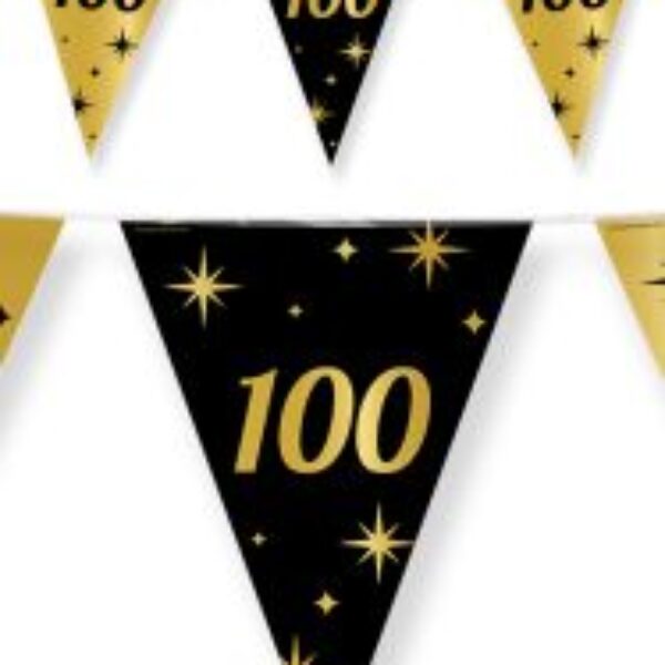 Vlaggenlijn 100 goud en zwart