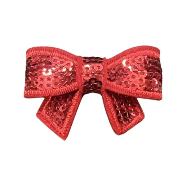 Strikje paillet rood