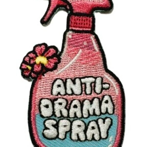 Embleem anti drama spray roze