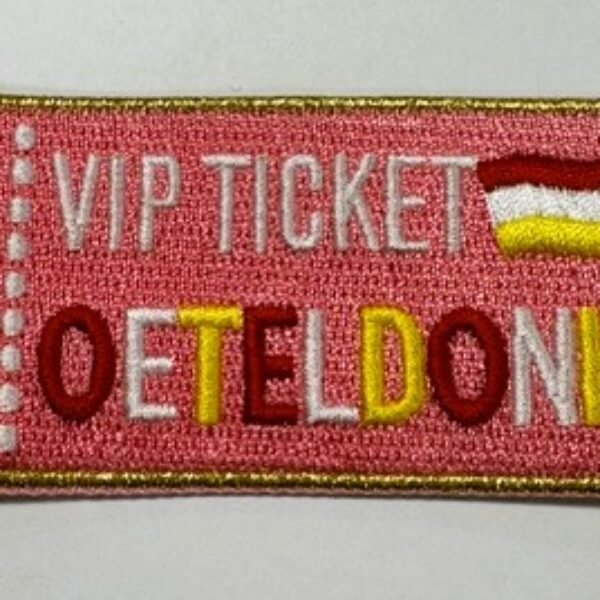 Embleem VIP ticket Oeteldonk roze