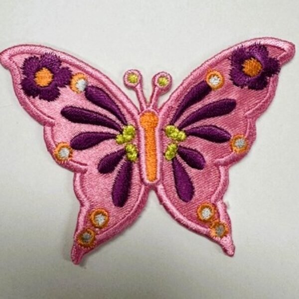 Embleem vlinder roze